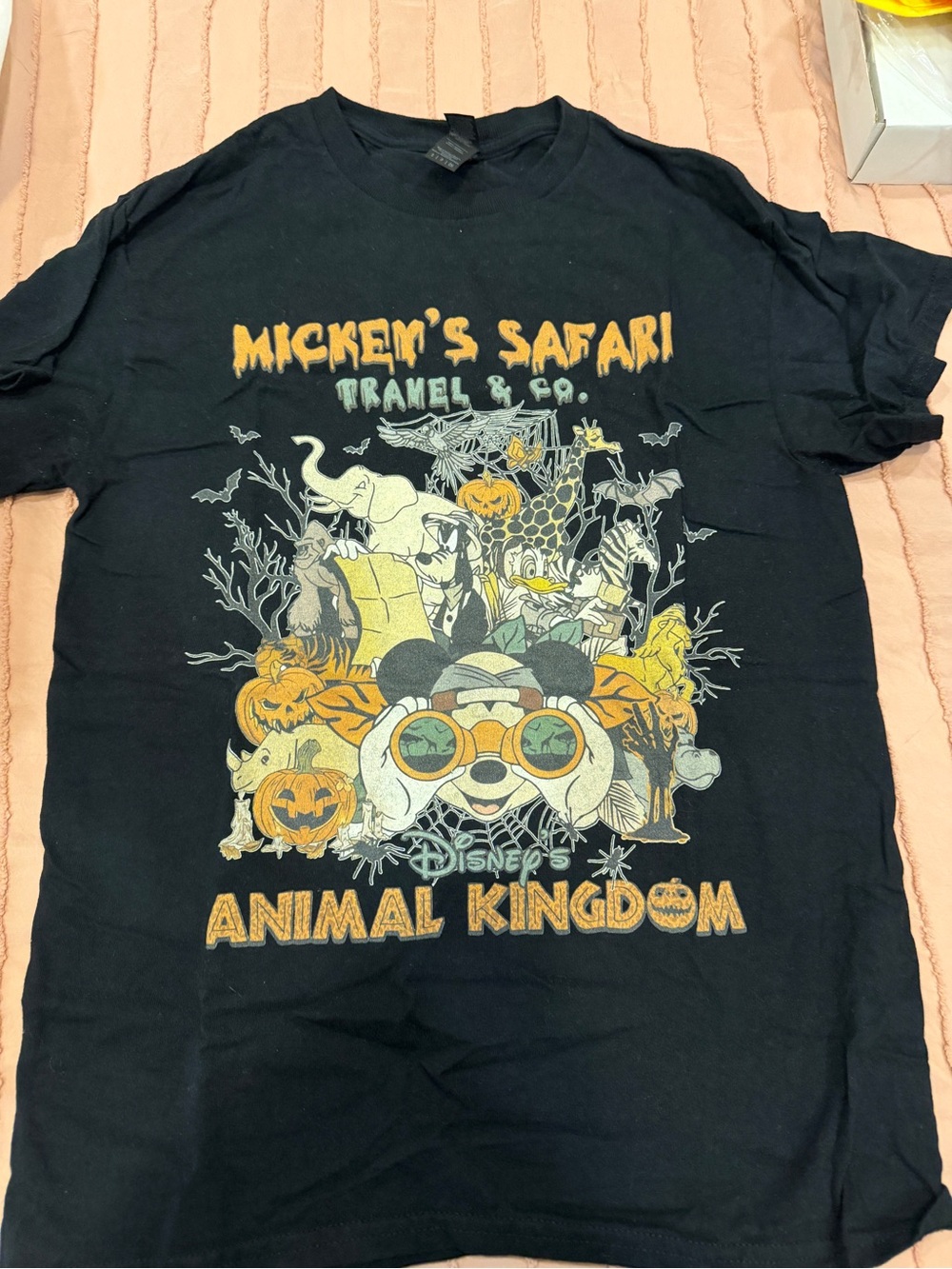 Disney Mickey's Safari Animal Kingdom Black Graphic Tee